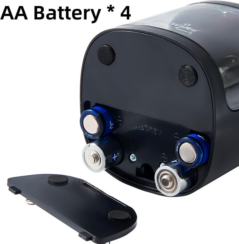 tenwin Electric Pencil Sharpener, Dual Hole Pencil Sharpeners Battery Powered, Small&Portable, Fit for 6-12mm No.2/Colored Pencils, Kids, School/Home (Black) - Image 5